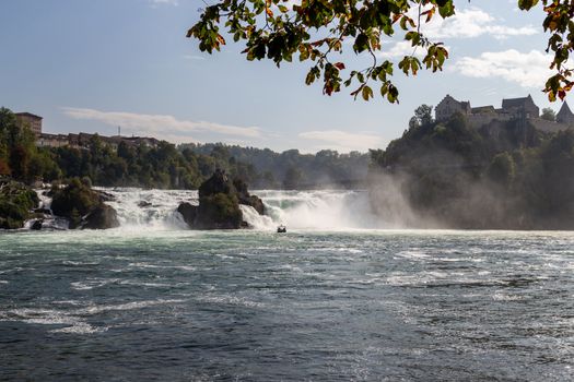 View at the Rhine Falls nearby Schaffhausen, Switzerland