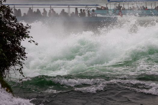 View at the Rhine Falls nearby Schaffhausen, Switzerland