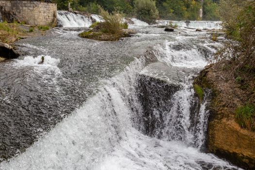 View at the Rhine Falls nearby Schaffhausen, Switzerland