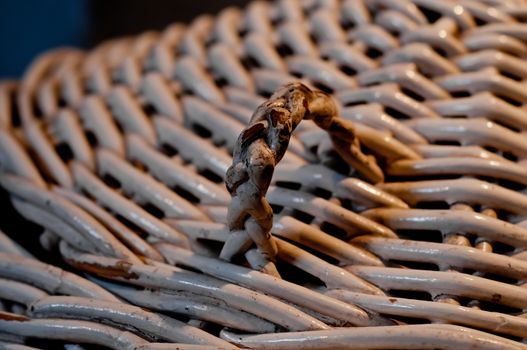 Abstract close up of natural bamboo wooden basket