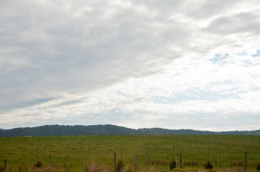 Green meadow countryside mountain in Yarravalley Victoria Australia