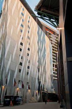 MELBOURNE, AUSTRALIA - JULY 26, 2018: Medibank health insurance company head quarter office building in Melbourne Australia