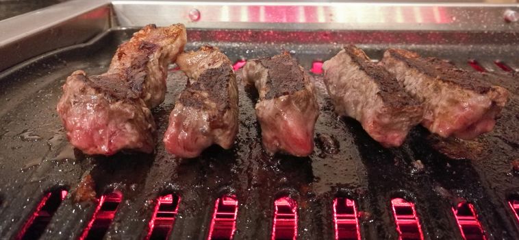Superb legendary Wagyu beef grilled medium rare