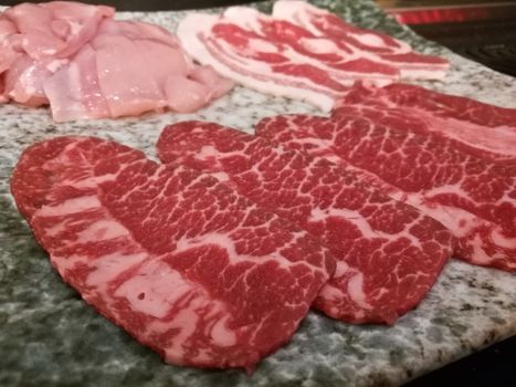 Supreme premium Wagyu mabled sliced beef