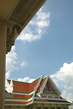 Roof architecture of Thai grand temple