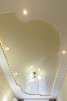 Rich multi-level stretch ceiling with original shape