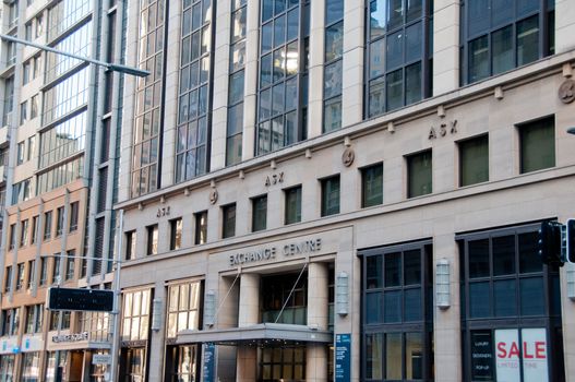 SYDNEY, AUSTRALIA - MAY 5, 2018: Corporate headquarters of ASX Australian Stock Exchange at 20 Bridge Street in Sydney NSW Australia.