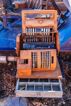 An ancient cash register in Jerome, Arizona, USA
