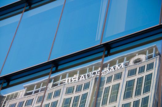 SYDNEY, AUSTRALIA - MAY 5, 2018: Macquarie bank headquarters building in Martin Place in Sydney NSW Australia.