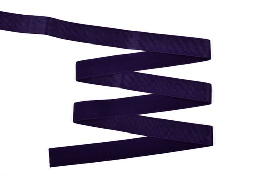 purple Underwear elastic band for clothes and bras on a white background, zigzag. Isolated.