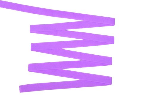 purple Underwear elastic band for clothes and bras on a white background, zigzag. Isolated.