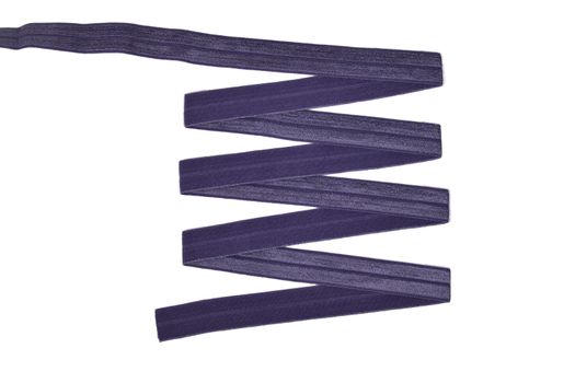purple Underwear elastic band for clothes and bras on a white background, zigzag. Isolated.