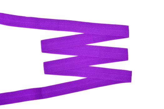 purple Underwear elastic band for clothes and bras on a white background, zigzag. Isolated.