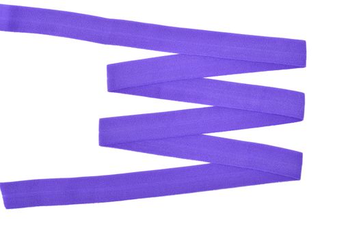 purple Underwear elastic band for clothes and bras on a white background, zigzag. Isolated.