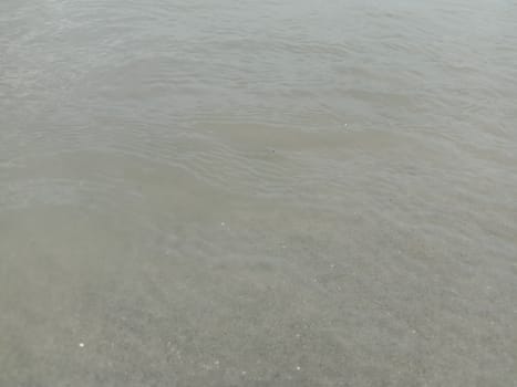 sand and water wave view in river