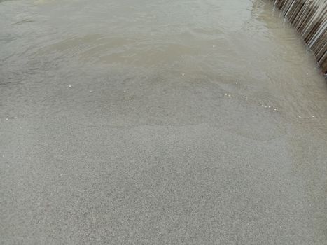 sand and water wave view in river