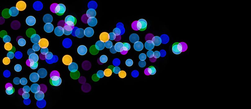 Abstract Light Bokeh Background, Christmas concept Xmas greeting card. Magic holiday poster, banner