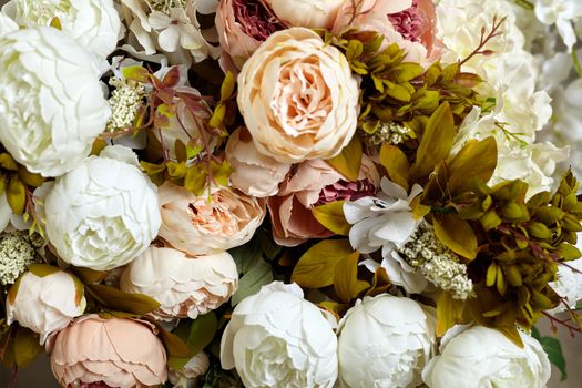 Artificial flower background close up valentine, wedding, romantic, marriage day