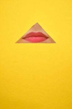 Conceptual Lips, Body Part In A Triangle