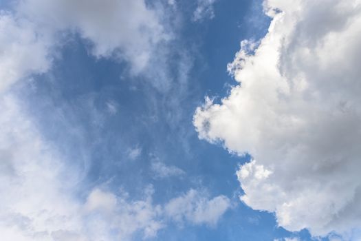 Stunning sky with fluffy clouds