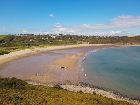 Freshwater East Beach in Pembrokeshire, Wales UK, is a stunning coastal location that has amazing ocean waters and attracts many tourists to its shores!
