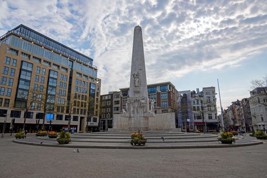 Monument on the Dam in Amsterdam in the Netherlands