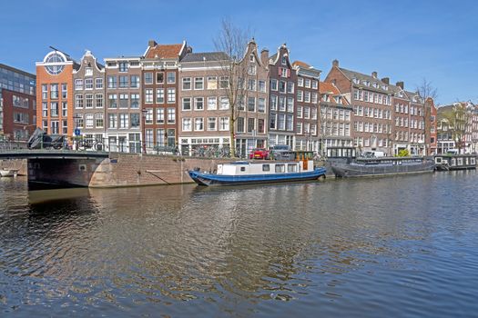 City scenic from  in the Jordaan in Amsterdam in the Netherlands