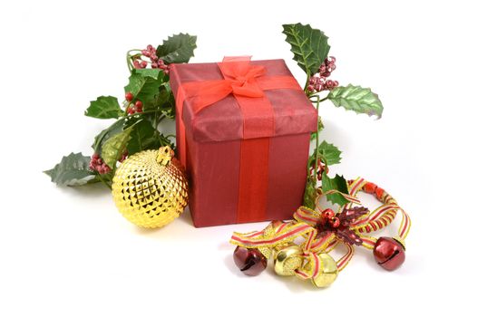 A red gift to be given during the holiday season festivities.