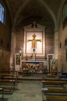 terni,italy october 27 2020:church of santa croce di terni in street covour