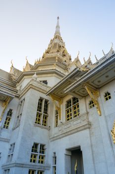 Roof Buddhist temple in Thailand.