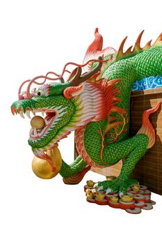 Beautiful dragon statue in the temple.