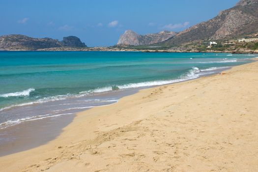 The beautiful Falassarna beach on Crete island, Greece