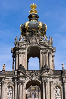 A detail of the Zwinger in Dresden, Germany