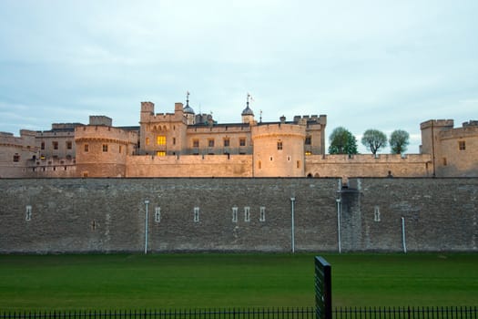 The famous Tower of London at dawn