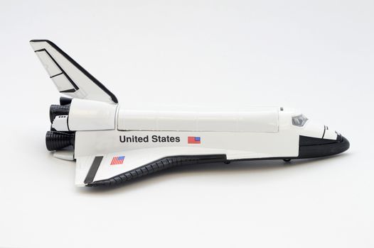 A scale model of an American spaceship that holds true meaning to the advancements made in recent history.