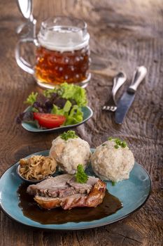 bavarian roast pork with dumplings