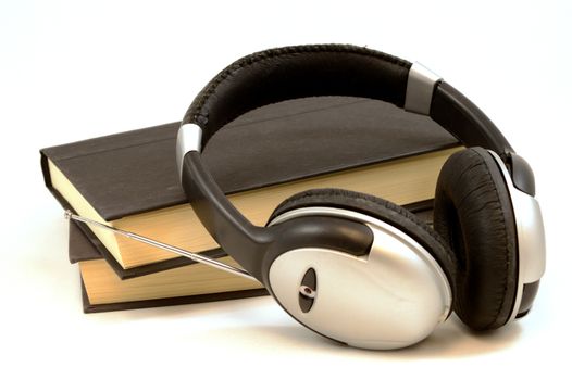 An isolated set of books being played as audio through the headphone speakers.