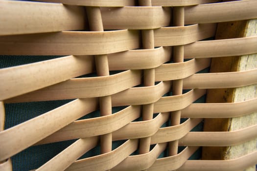 Close up the beach wicker basket structure