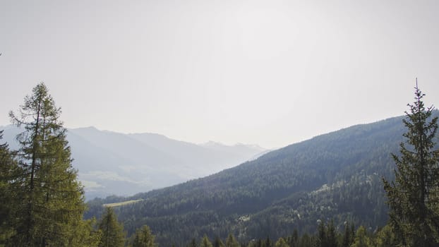 Sunny summer day with blue skies in Muttereralm, one of the mountains of the Austrian alps.