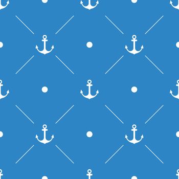 Anchor Seamless Pattern flat design Vector Illustration