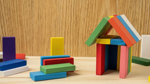 home wood toy multi colour  for property and building content