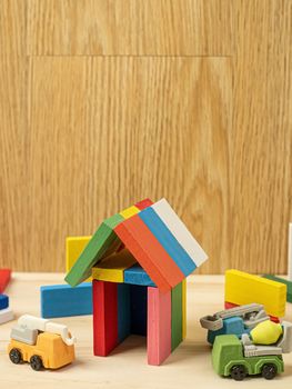 home wood toy multi colour  for property and building content