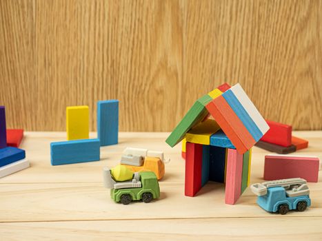 home wood toy multi colour  for property and building content