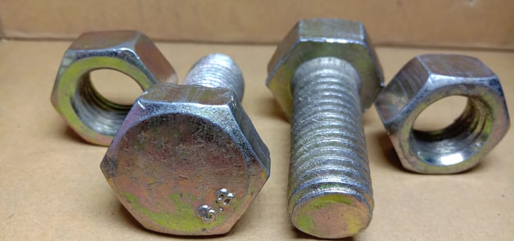 Iron Made Nut and Bolt Closeup For Sell