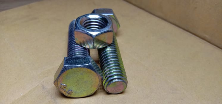 Iron Made Nut and Bolt Closeup For Sell