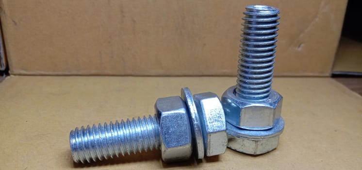 Iron Made Nut and Bolt Closeup For Sell