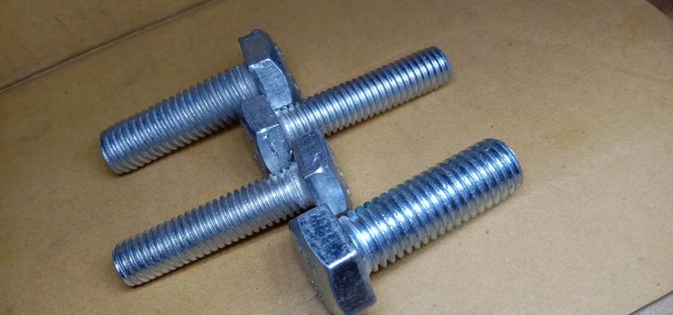 Iron Made Nut and Bolt Closeup For Sell