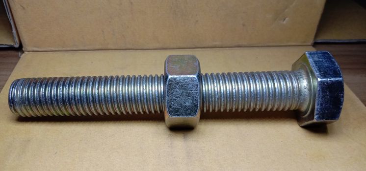 Iron Made Nut and Bolt Closeup For Sell