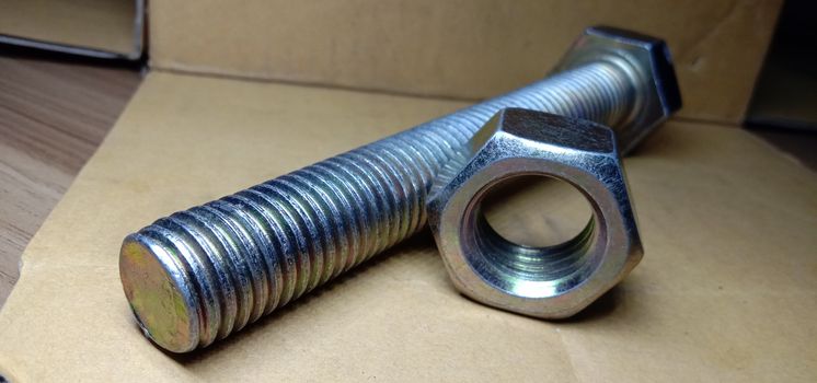 Iron Made Nut and Bolt Closeup For Sell