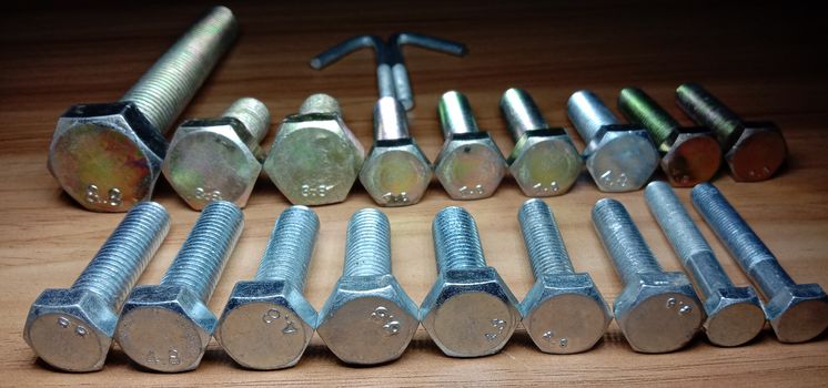 Iron Made Nut and Bolt Closeup For Sell